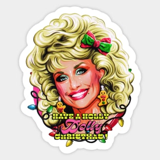 Have A Holly Dolly Christmas Sticker